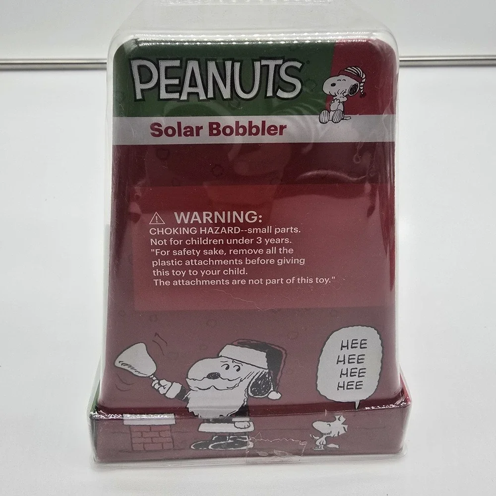 Peanuts Snoopy Santa Solar Bobbler Tested Working Christmas Gift‎ Collectible